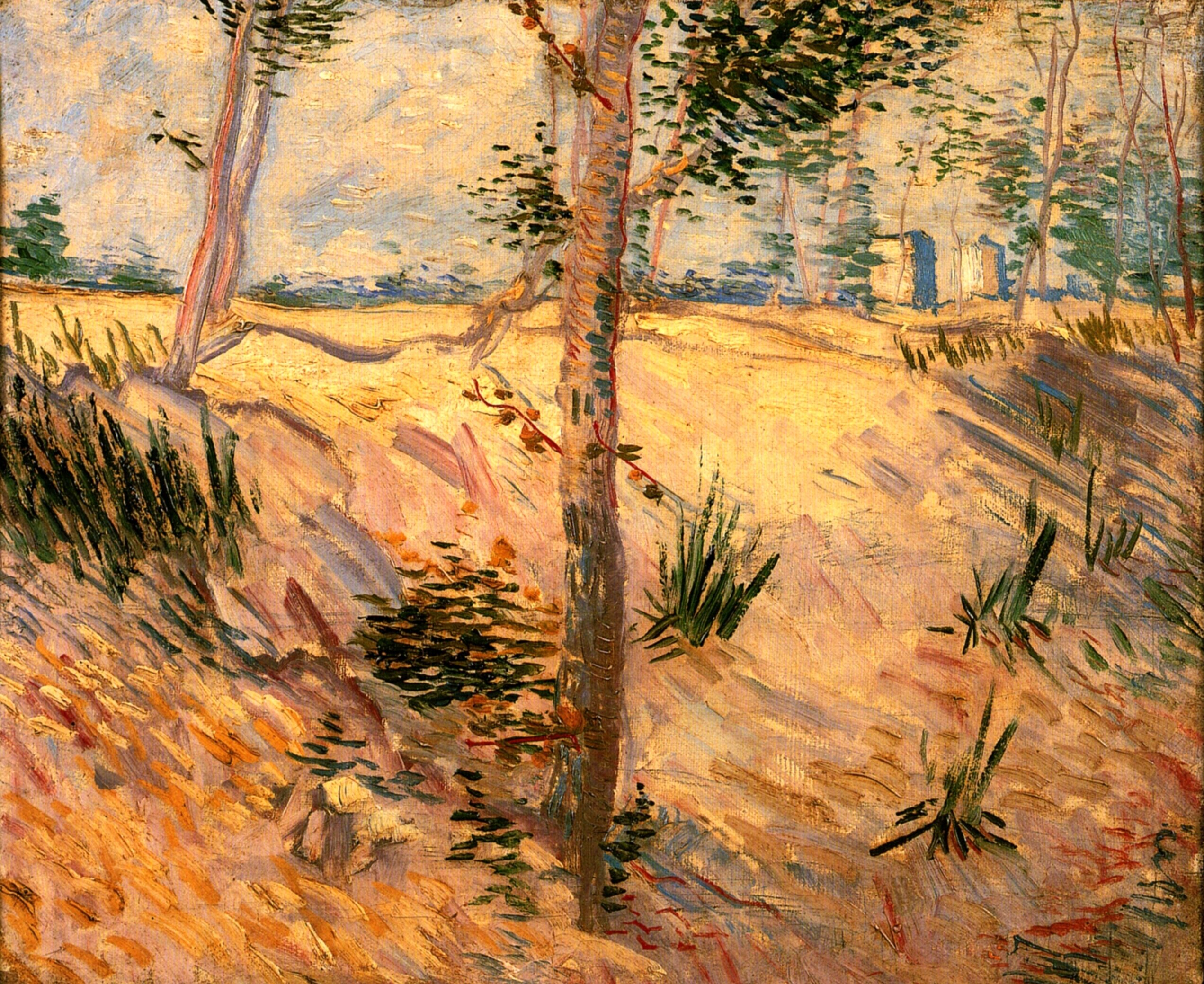  Ван Гог Париж Деревья в поле в солнечный день 